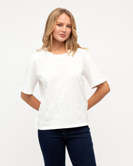 LOL71318/O - BELLA BRODERIE TEE