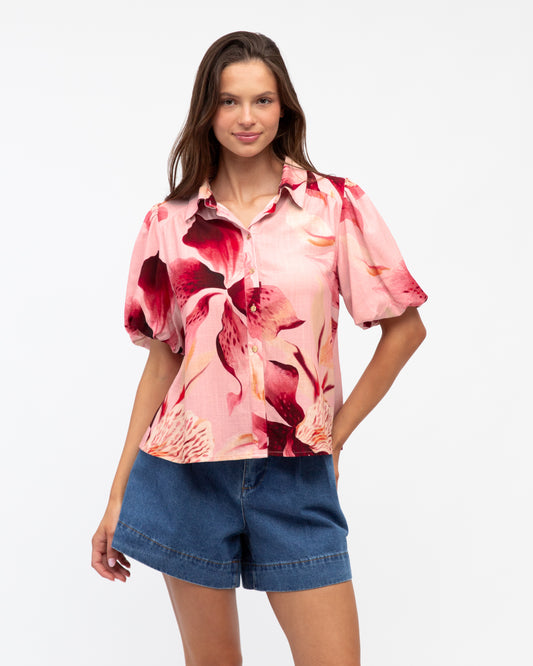 LOLE70765/O BLUSH LILLY SHIRT