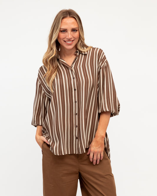 LOLE71232/O STRIPE MABEL SHIRT
