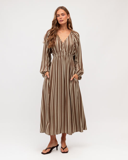 LOLE71234/O STRIPE MABEL MAXI