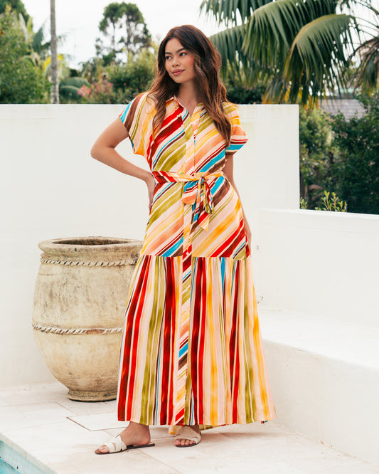 LOLE71285/O Cabana Stripes Maxi