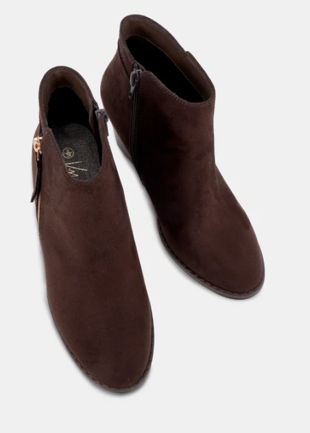 Lovida Boot - Black/Black and Natural Suede and Chocolate Suede