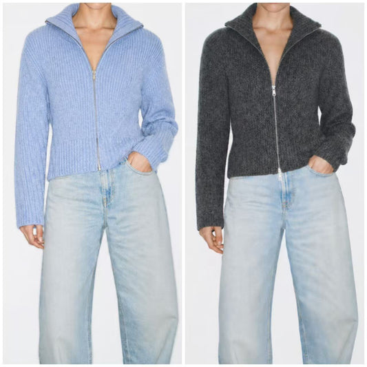 M26014 - ZIP UP KNIT JUMPER