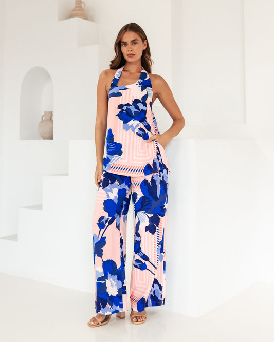 VVNE10937/O SAPHIRE BLOSSOM  PANT