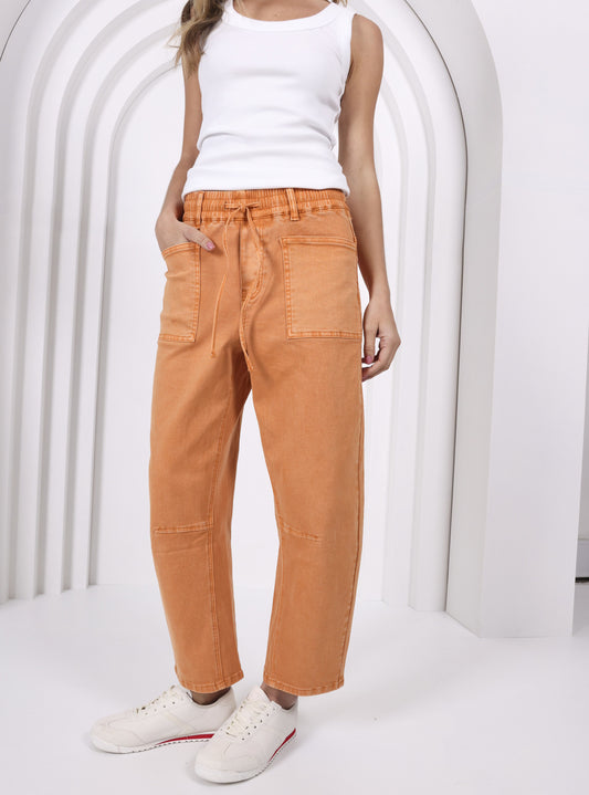 PDN80MJ LEO BARREL JEANS -ginger