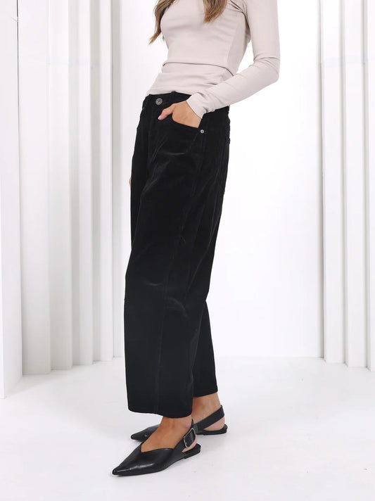 BLACK - TONI BARREL JEAN CORDUROY -  SKU: PDN89MJ