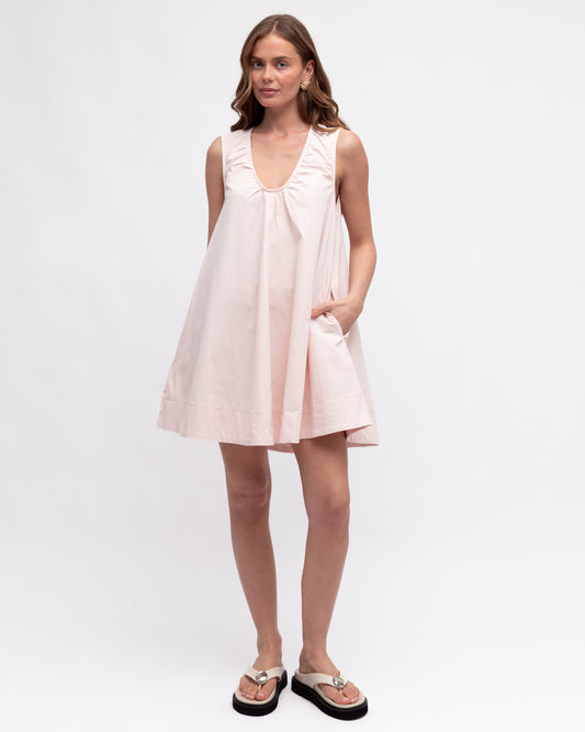 PH12744-2/O PLAIN SWING DRESS V NECK LINE