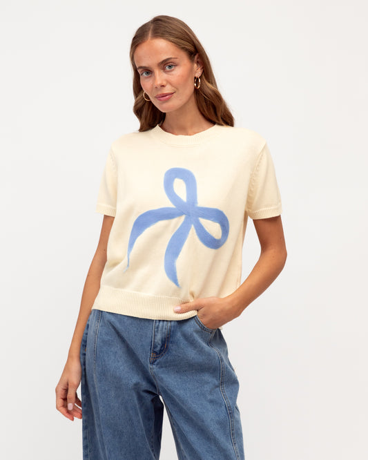 PH12990/O LARA BOW KNIT TEE