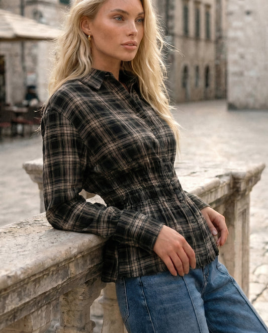 PH14223/O JEAN CHECK SHIRT