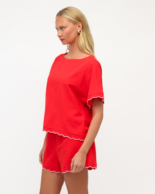 PH14324/O HOLLY SCALLOP TOP
