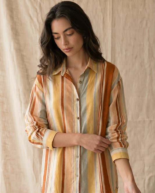 PHE12967-7/O LILA STRIPE SHIRT