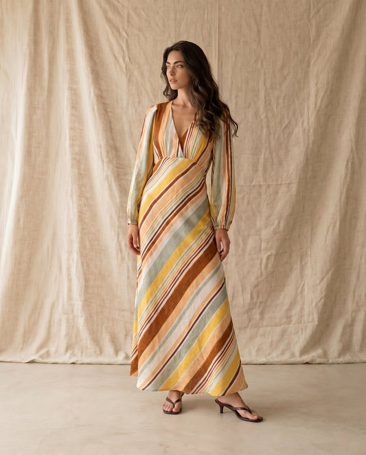 PHE14314/O LILA STRIPE MAXI