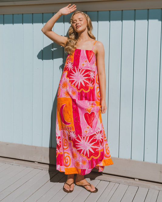 PHE14528/O LA LUNE MAXI DRESS