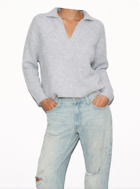 PP80800 - KNIT COLLAR JUMPER