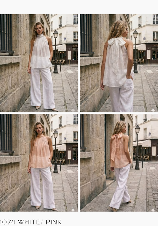 1074 TEXTURED  high neck top