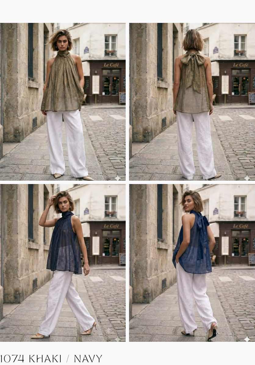 1074 TEXTURED  high neck top