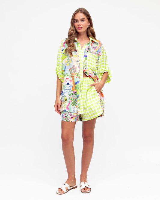 LOLE70342/O LA DOLCE VITA SHIRT & SHORT SET