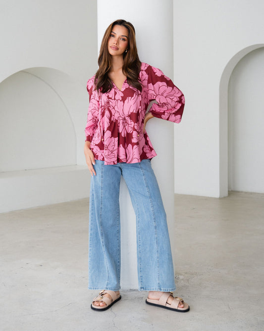 LOLE70376/O FULL BLOOM TOP