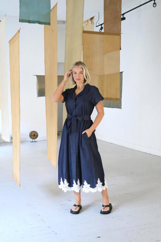 S1660 LACE/O MIDI DRESS