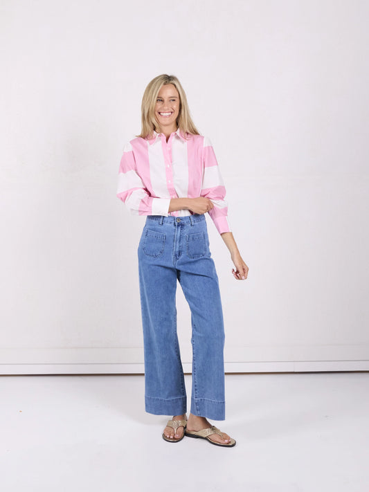 S27T56LE /O HOLY SHIRT - PINK/WHITE