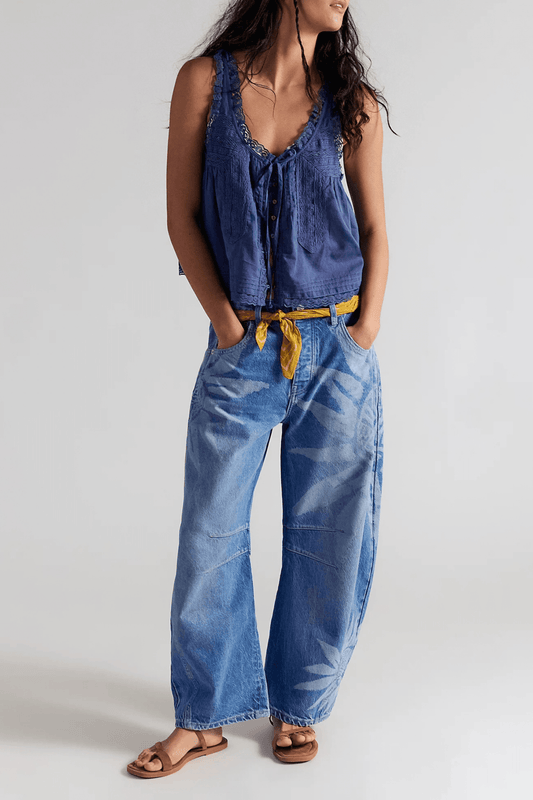 SM_00015_ZSZZ - PRINTED BARREL JEANS