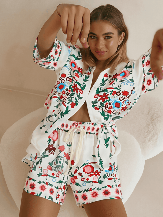 SM_FLD_2642A/O shirt & short set