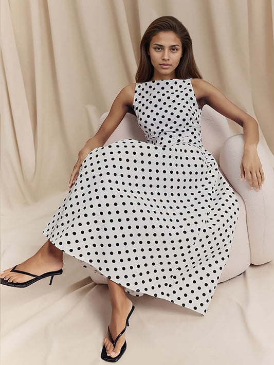 SM_RG_PW2505104 SPOT MAXI DRESS