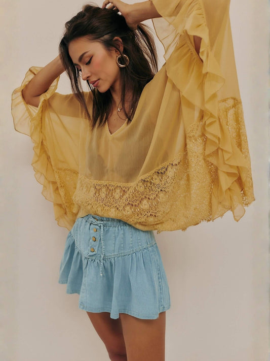 SM_SR114309-B/O CHIFFON BATWING TOP