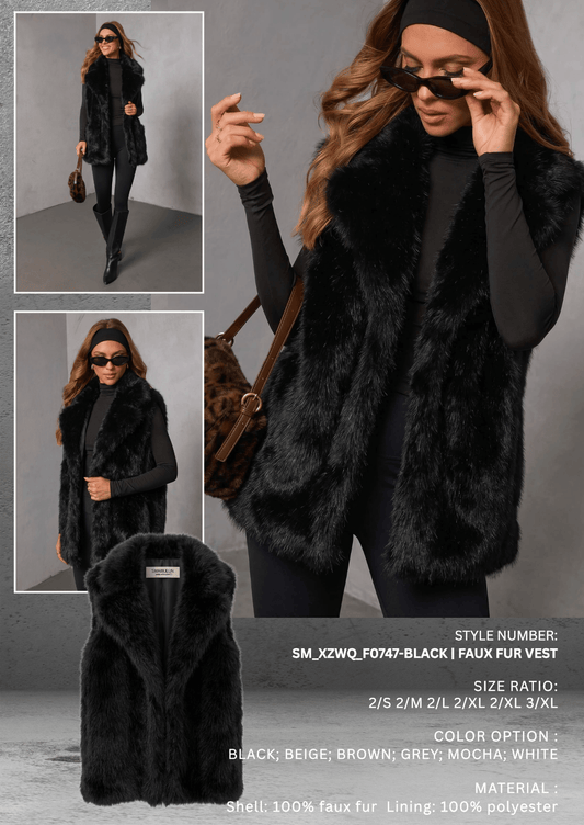 SM_XZWQ_F0747/O FAUX FUR VEST