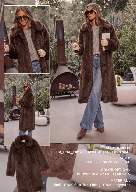 SM_XZWQ_F1017/O LONG LINE FAUX FUR JACKET