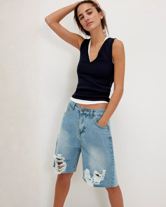 SM_YYNZ_22863/O DENIM SHORTS