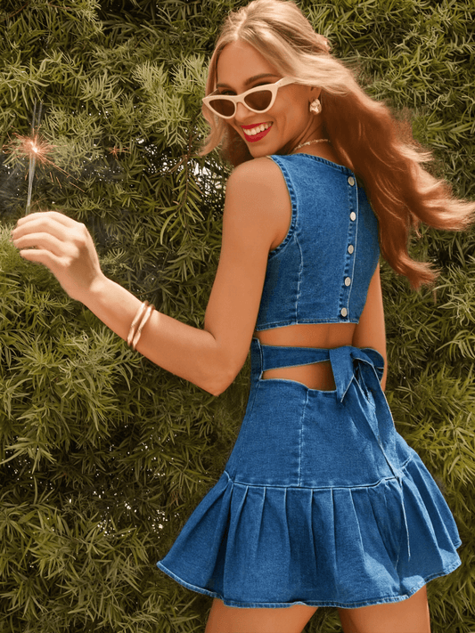 SM_YYNZ_89145/O DENIM SWING DRESS