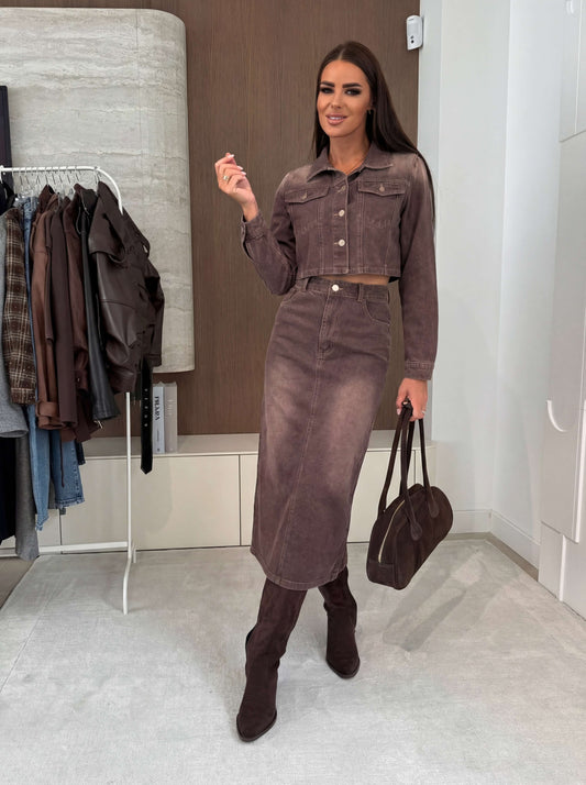 SM_YYNZ_89245/O DENIM SKIRT & JACKET SET