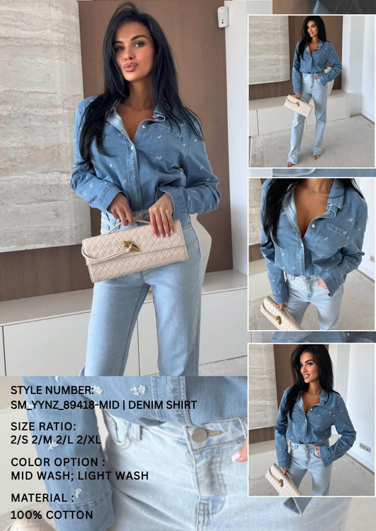 SM_YYNZ_89418/O DENIM WASH SHIRT