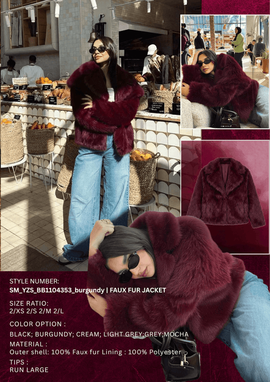 SM_YZS_BB1104353/O FAUX FUR JACKET