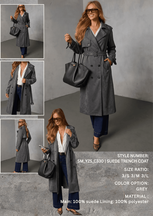 SM_YZS_C330/O SUEDE TRENCH