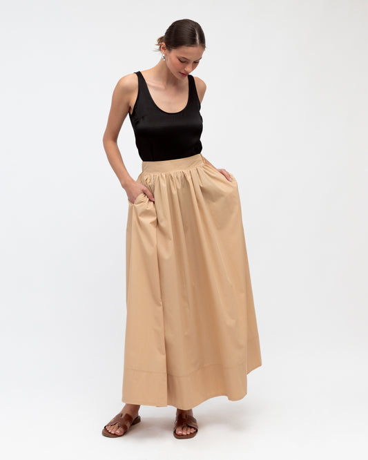 TF10862/O COTTON MAXI SKIRT