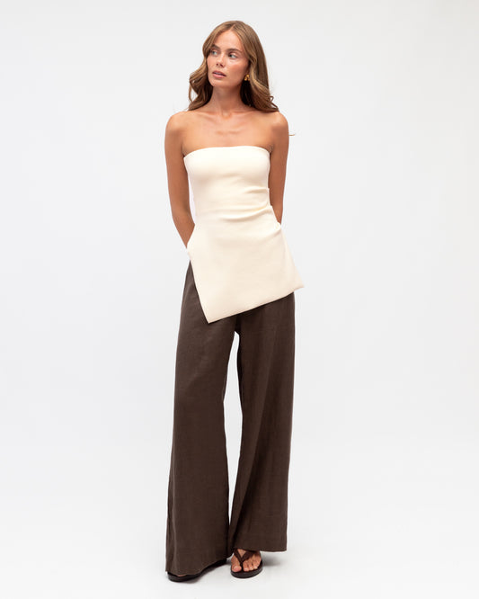 TF11077/O STRAPLESS LONGLINE KNIT TOP