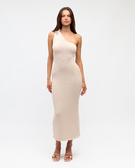 TF11078/O ONE SHOULDER KNIT DRESS