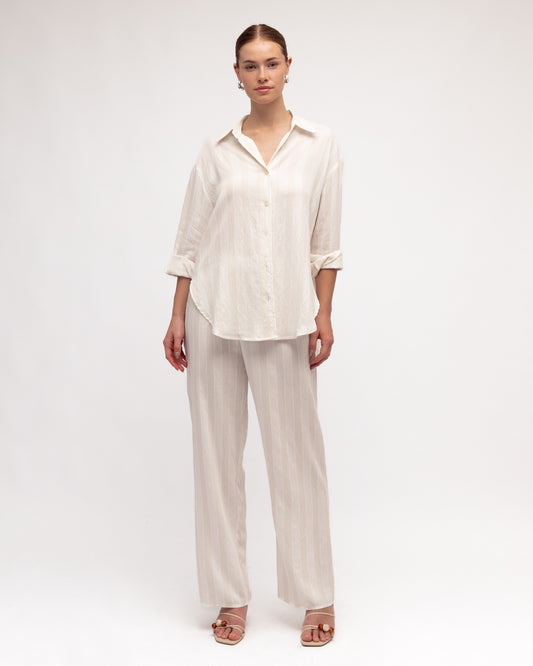 TF11127-1/O JACQUARD STRIPE SHIRT
