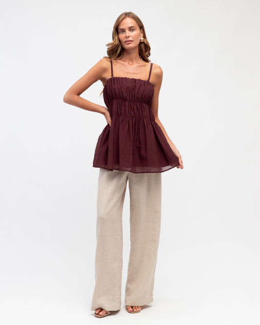 TF11399/O GATHERED DETAILED CAMI