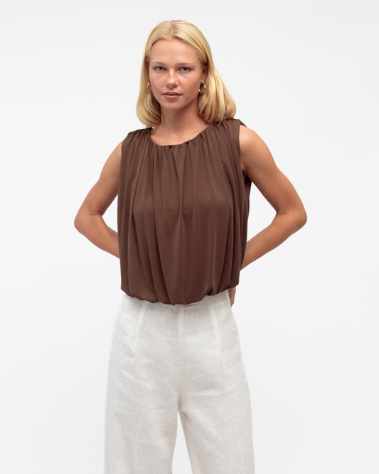 TF11518/O BUBBLE HEM TOP