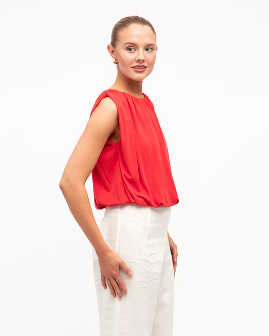 TF11518/O BUBBLE HEM TOP