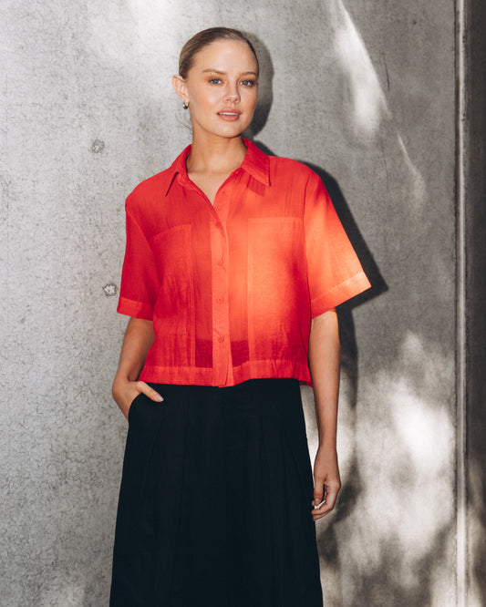 TF11530/O PATCH DETAIL SHORT SLEEVE SHIRT