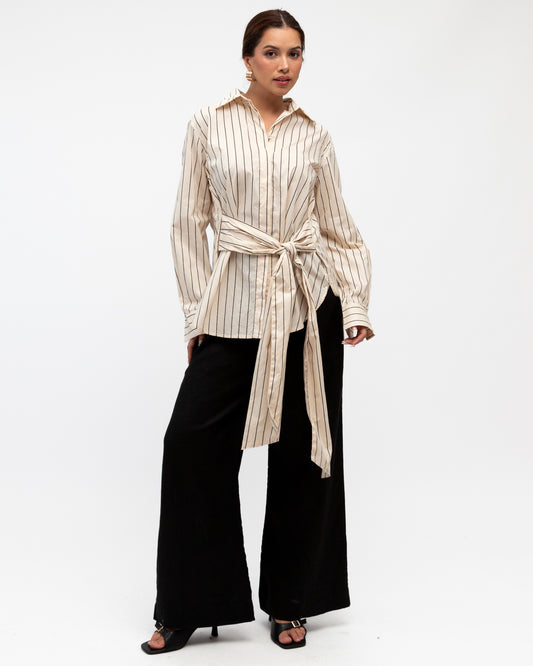 TF11643/O SHIRT WITH WAIST TIE