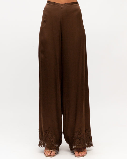TF11830-1/O CHOCOLATE LACE TRIM PANT