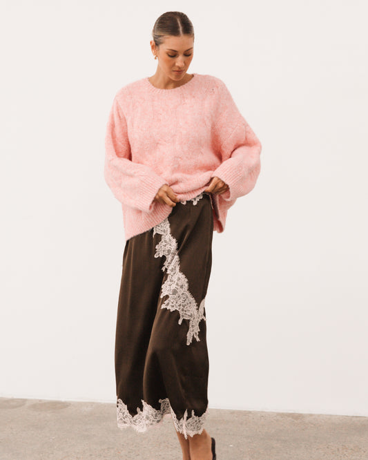 TF11699/O ARLIA LACE MIDI SKIRT