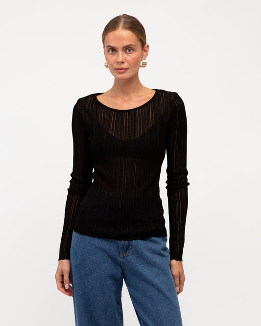 TF11896/O JESSE POINTELLE KNIT TOP