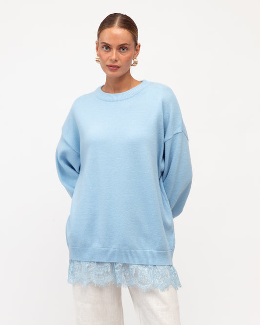 TF11931/O KNIT JUMPER WITH LACE