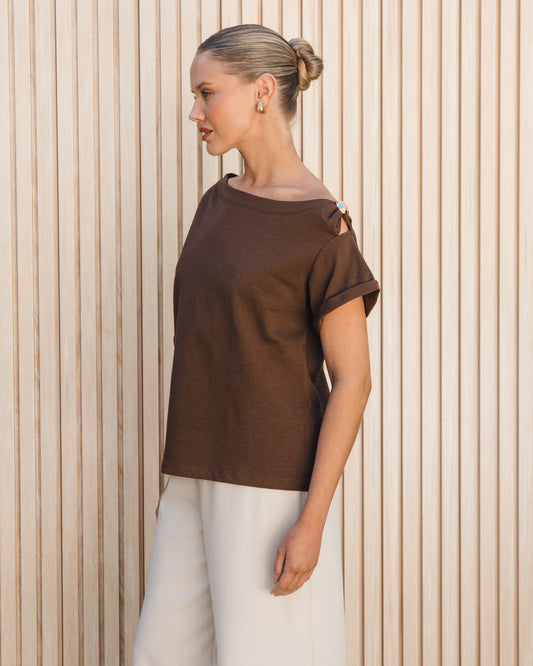 TF11970/O POP SHOULDER TOP
